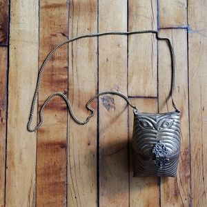 Vintage Brass Owl Shoulder Bag